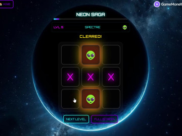 Neon Saga Tic Tac Toe: 69 Level War